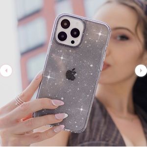 iPhone 12 Pro Max Grey Glitter Hard Case